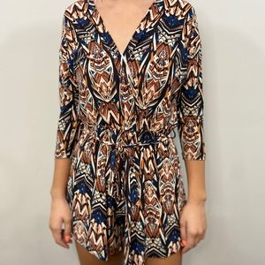 ¾ Sleeve Romper